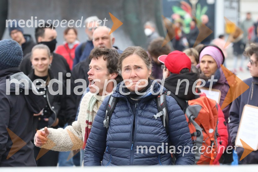 Protesti proti ukrepom za preprečitev Covid19 v Mariboru
