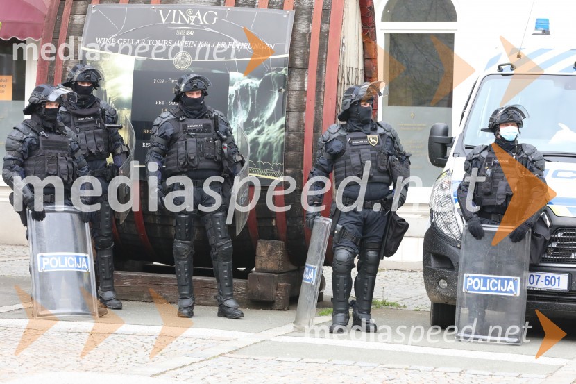 Protesti proti ukrepom za preprečitev Covid19 v Mariboru