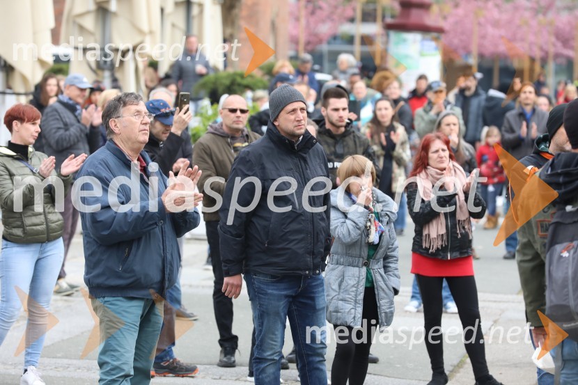 Protesti proti ukrepom za preprečitev Covid19 v Mariboru