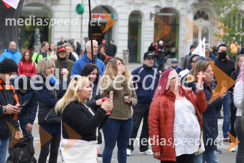 Protesti proti ukrepom za preprečitev Covid19 v Mariboru