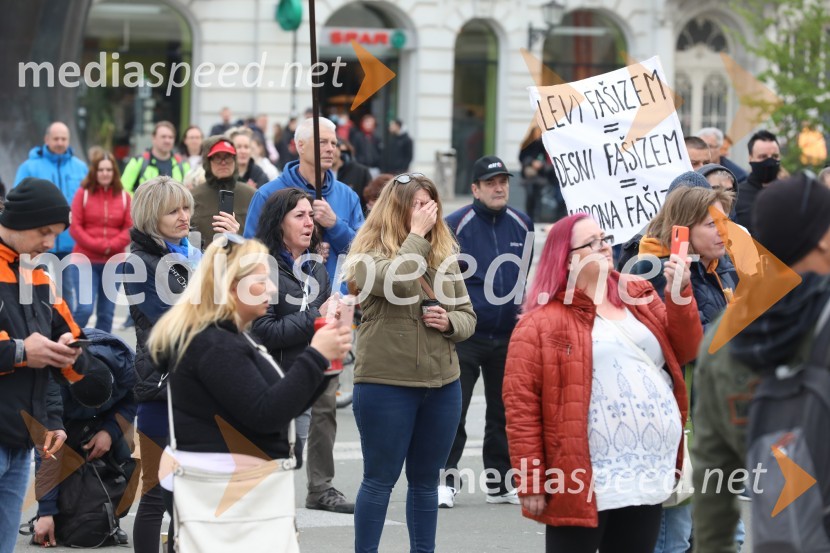 Protesti proti ukrepom za preprečitev Covid19 v Mariboru