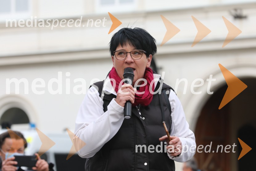 Protesti proti ukrepom za preprečitev Covid19 v Mariboru