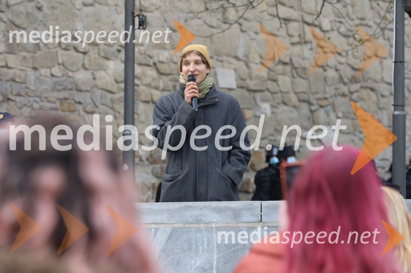 Protesti proti ukrepom za preprečitev Covid19 v Mariboru