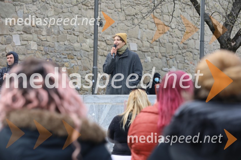 Protesti proti ukrepom za preprečitev Covid19 v Mariboru