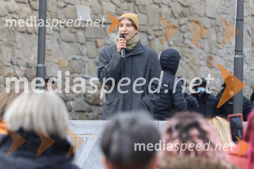 Protesti proti ukrepom za preprečitev Covid19 v Mariboru