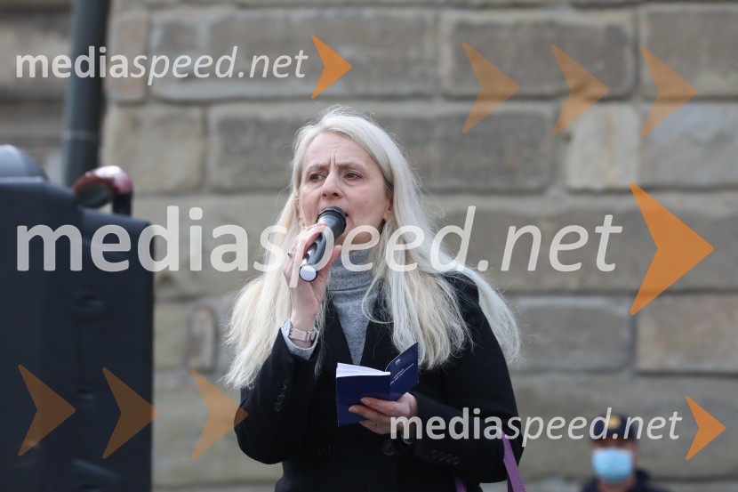 Protesti proti ukrepom za preprečitev Covid19 v Mariboru