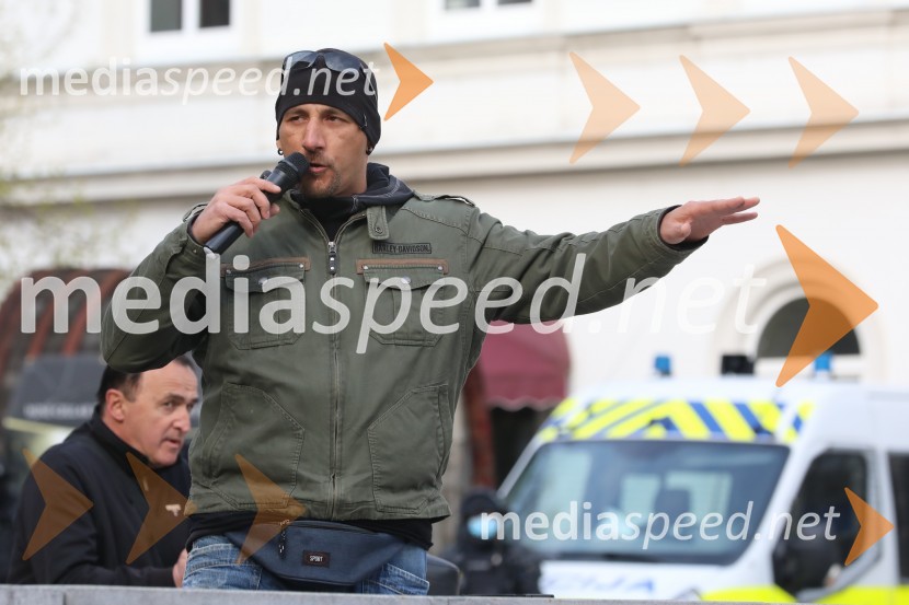 Protesti proti ukrepom za preprečitev Covid19 v Mariboru