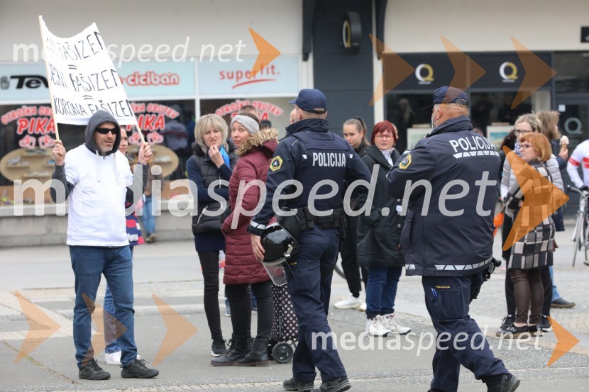 Protesti proti ukrepom za preprečitev Covid19 v Mariboru