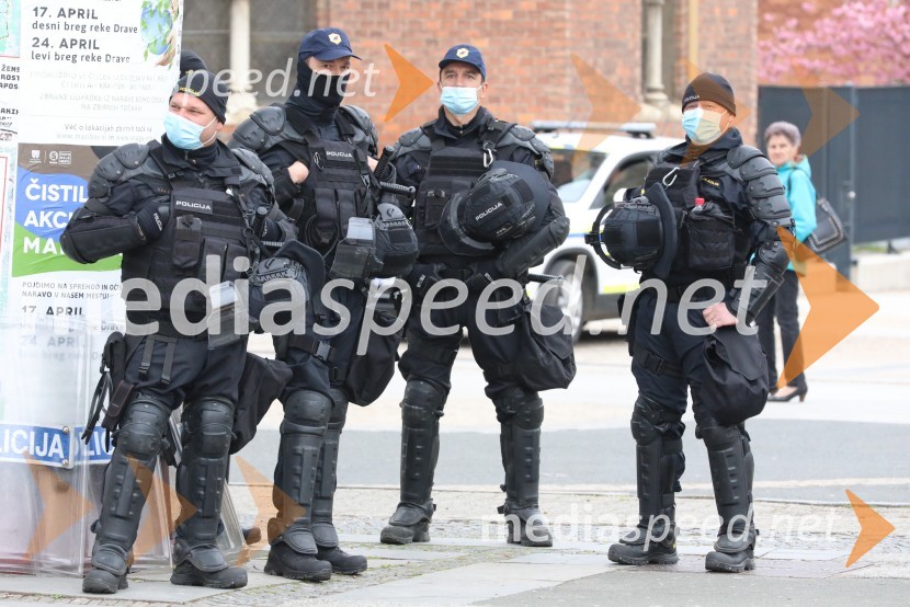 Protesti proti ukrepom za preprečitev Covid19 v Mariboru