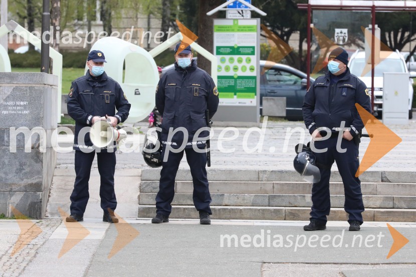 Protesti proti ukrepom za preprečitev Covid19 v Mariboru