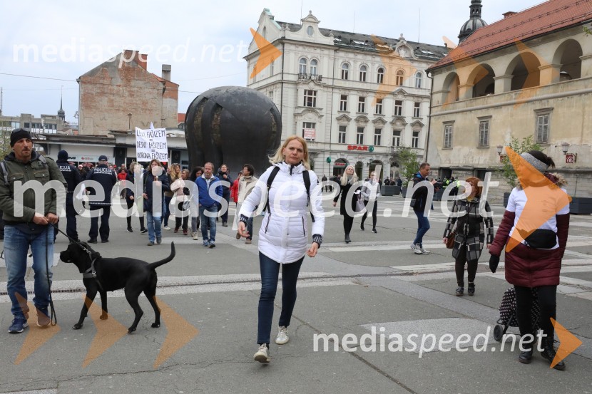  Gordana Bojović PopićProtesti proti ukrepom za preprečitev Covid19 v Mariboru