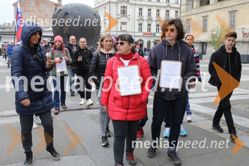 Protesti proti ukrepom za preprečitev Covid19 v Mariboru