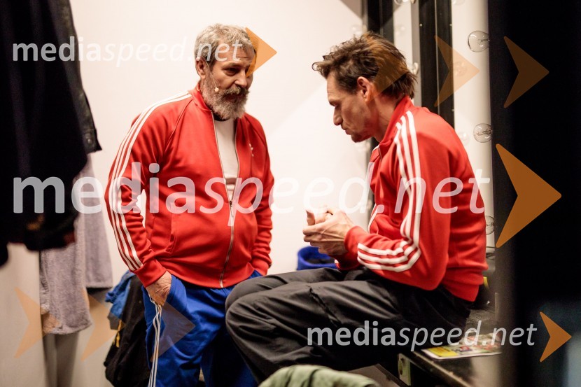  Željko Hrs, igralec;  Primož Bezjak, igralecRokova modrina, predstava Slovenskega Mladinskega gledališča