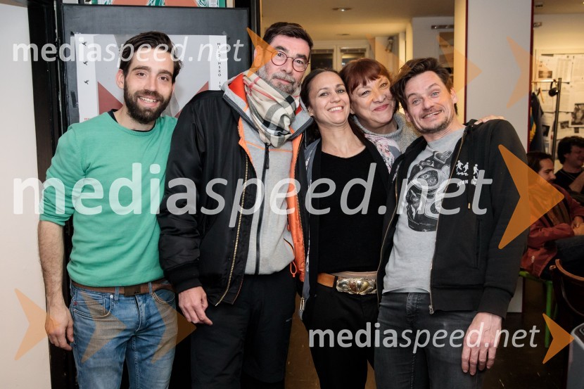  Vito Weis, igralec;  Matjaž Pograjc, režiser;  Katarina Stegnar, igralka;  Damjana Černe, igralka;  Primož Bezjak, igralecRokova modrina, predstava Slovenskega Mladinskega gledališča