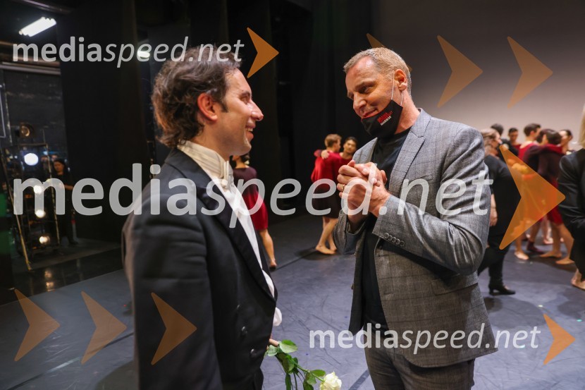  Simon Krečič, dirigent in pianist;  Danilo Rošker, direktor SNG MariborCarmina Burana, operno baletni spektakel SNG Maribor
