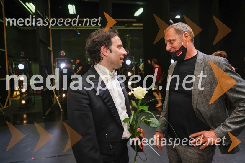  Simon Krečič, dirigent in pianist;  Danilo Rošker, direktor SNG MariborCarmina Burana, operno baletni spektakel SNG Maribor