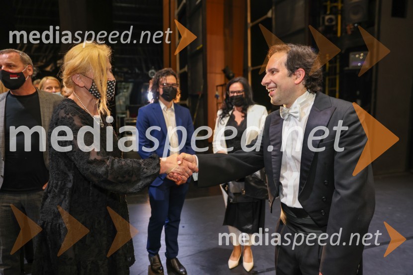  Danilo Rošker, direktor SNG Maribor;  Ignacija  Fridl Jarc, državna sekretarka na Ministrstvu za kulturo RS;  Anže Šuštar, glasbenik;  Alenka Gotar, operna pevka;  Simon Krečič, dirigent in pianistCarmina Burana, operno baletni spektakel SNG Maribor