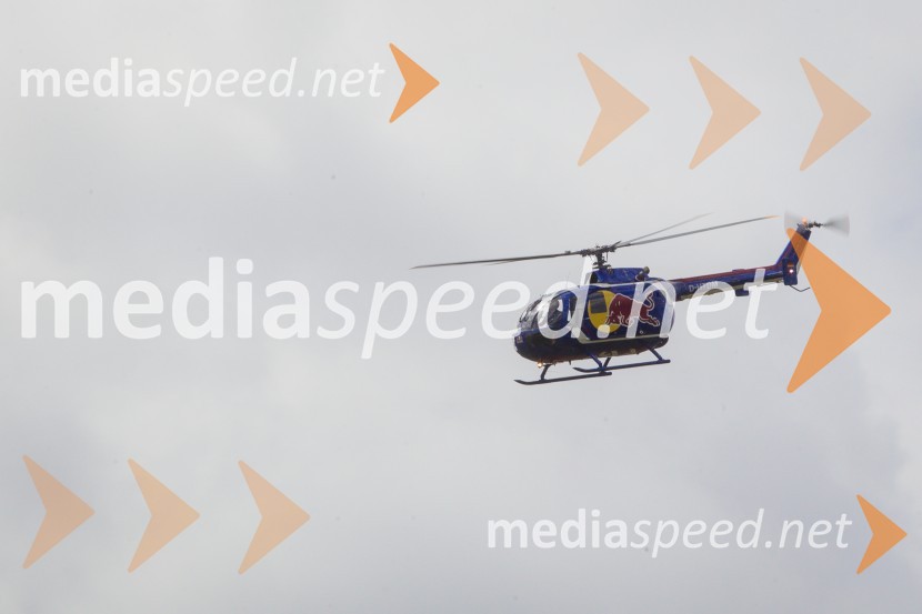 BO-105C / D-HTDM, Messerschmitt-Bölkow-Blohm GmbH (Airbus Helicopters)The Flying Bulls, trening pilotov in letal Red Bull v Mariboru