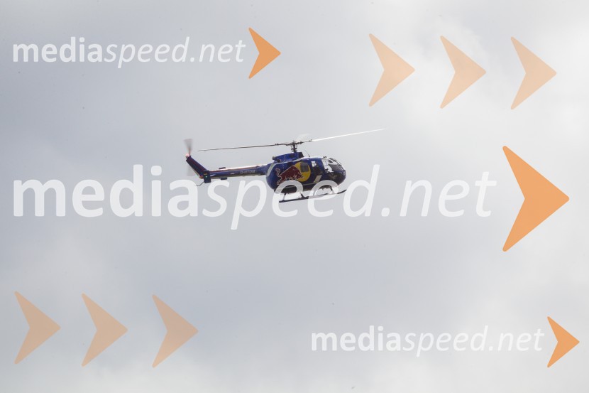 BO-105C / D-HTDM, Messerschmitt-Bölkow-Blohm GmbH (Airbus Helicopters)The Flying Bulls, trening pilotov in letal Red Bull v Mariboru