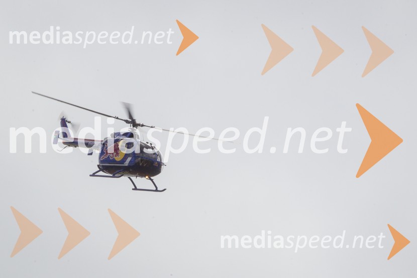 BO-105C / D-HTDM, Messerschmitt-Bölkow-Blohm GmbH (Airbus Helicopters)The Flying Bulls, trening pilotov in letal Red Bull v Mariboru