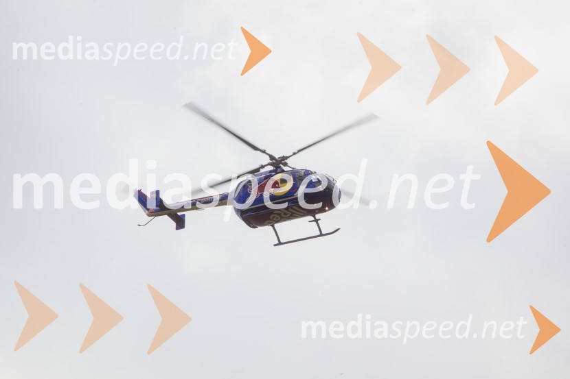 BO-105C / D-HTDM, Messerschmitt-Bölkow-Blohm GmbH (Airbus Helicopters)The Flying Bulls, trening pilotov in letal Red Bull v Mariboru