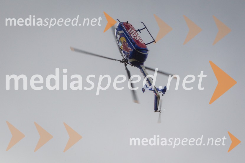 BO-105C / D-HTDM, Messerschmitt-Bölkow-Blohm GmbH (Airbus Helicopters)The Flying Bulls, trening pilotov in letal Red Bull v Mariboru