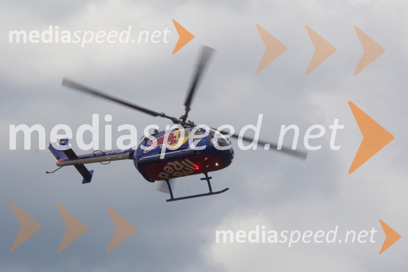 BO-105C / D-HTDM, Messerschmitt-Bölkow-Blohm GmbH (Airbus Helicopters)The Flying Bulls, trening pilotov in letal Red Bull v Mariboru