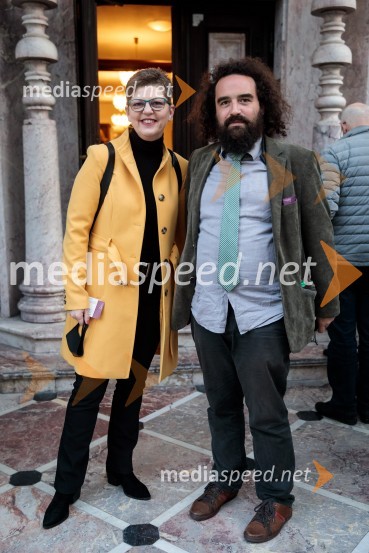  Mirjam Drnovšček, direktorica Prešernovega gledališča Kranj;  Jure Novak, režiserKONS: Novi dobi, premiera, Prešernovo gledališče Kranj