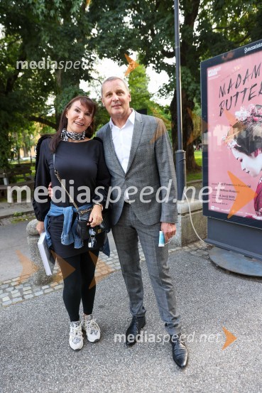  Marina Božič Lanza, ustanoviteljica Allegria Maribor;  Danilo Rošker, direktor SNG MariborMadama Butterfly, premiera opere, Slovensko Narodno Gledališče Maribor