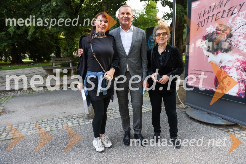  Marina Božič Lanza, ustanoviteljica Allegria Maribor;  Danilo Rošker, direktor SNG Maribor;  Dragica Petrovič, režiserka in producentkaMadama Butterfly, premiera opere, Slovensko Narodno Gledališče Maribor