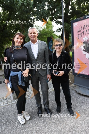  Marina Božič Lanza, ustanoviteljica Allegria Maribor;  Danilo Rošker, direktor SNG Maribor;  Dragica Petrovič, režiserka in producentkaMadama Butterfly, premiera opere, Slovensko Narodno Gledališče Maribor