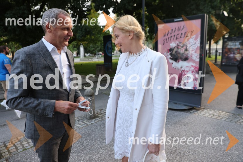  Danilo Rošker, direktor SNG Maribor;  Ignacija  Fridl Jarc, državna sekretarka na Ministrstvu za kulturo RSMadama Butterfly, premiera opere, Slovensko Narodno Gledališče Maribor