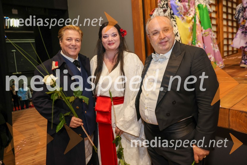  Renzo Zulian, operni pevec;  Rebeka Lokar, operna pevka;  Stefano Romani, dirigentMadama Butterfly, premiera opere, Slovensko Narodno Gledališče Maribor