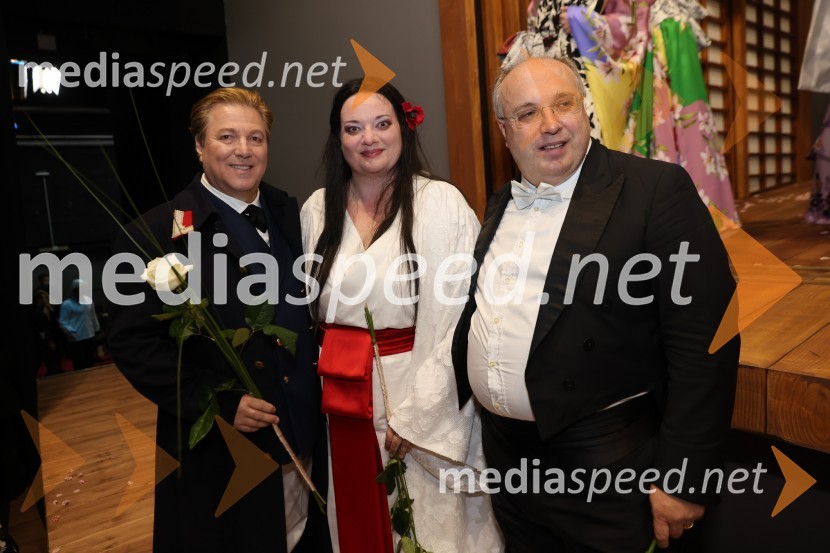  Renzo Zulian, operni pevec;  Rebeka Lokar, operna pevka;  ... Madama Butterfly, premiera opere, Slovensko Narodno Gledališče Maribor