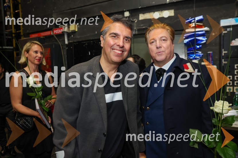  Mateja Kožuh, producentka Opere in Baleta SNG Maribor, akordeonistka;  Pier Francesco  Maestrini, režiser;  Renzo Zulian, operni pevecMadama Butterfly, premiera opere, Slovensko Narodno Gledališče Maribor