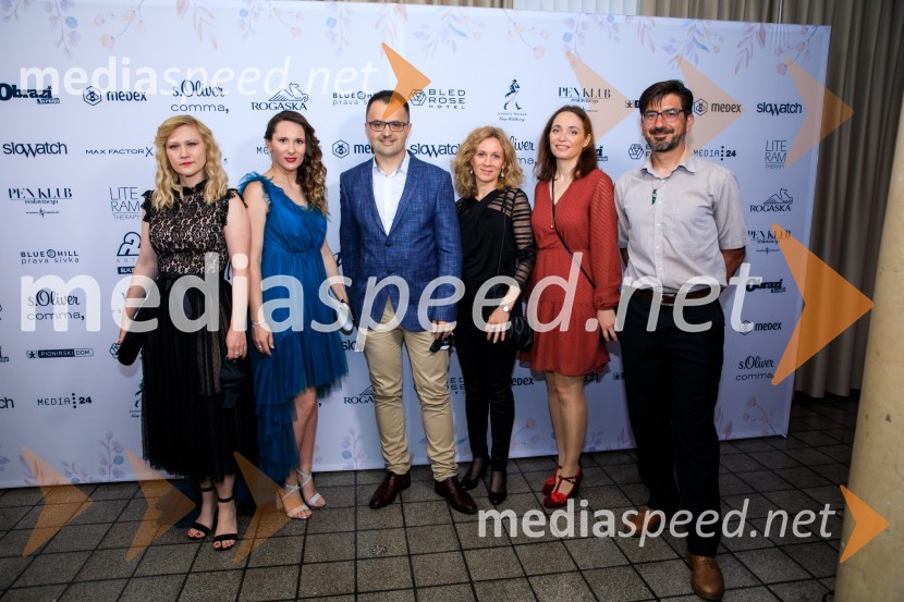  Lea Matko, Steklarna Rogaška;  Nika Koražija, Steklarna Rogaška;  Mitja Škrabl, direktor maloprodaje Steklarna Rogaška;  Tina Zaletel, vodja razstavno prodajenga salona Rogaška v Ljubljani;  Nina Malovrh, oblikovalka;  Luka OmahenPatricia Pangeršič je Femme fatal 2021