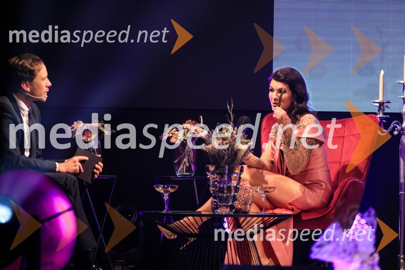  Klemen Slakonja, igralec, komik in TV voditelj;  Nataša Godler, NatashaSPAce MediestheticPatricia Pangeršič je Femme fatal 2021