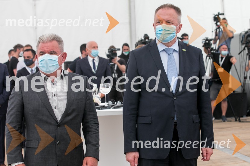 mag. Andrej Vizjak, minister za okolje in prostor;  Zdravko Počivalšek, minister za gospodarski razvoj in tehnologijoZagon nove linije, Paloma