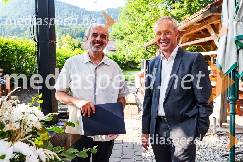 Andrej Rozman Roza in Alenka Sottler prejemnika Levstikove nagrade 2021, podelitev