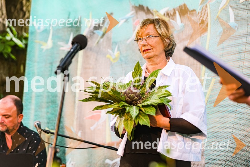 Andrej Rozman Roza in Alenka Sottler prejemnika Levstikove nagrade 2021, podelitev