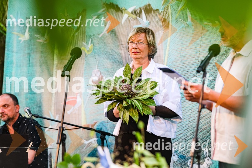 Andrej Rozman Roza in Alenka Sottler prejemnika Levstikove nagrade 2021, podelitev