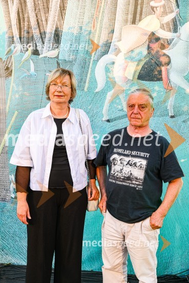 Andrej Rozman Roza in Alenka Sottler prejemnika Levstikove nagrade 2021, podelitev