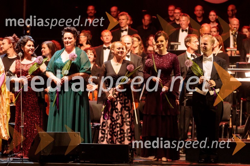  Irena  Petkova, operna pevka;  Rebeka Lokar, operna pevka;  Sabina  Cvilak, operna pevka;  Valentina Čuden, operna pevka;  Martin Sušnik, operni solistOperna noč v Ljubljani