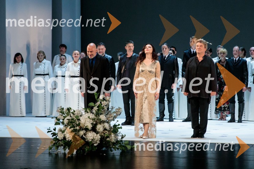  Jože Vidic, operni pevec, bariton, Slovenski oktet;  Rossana Potenza, operna pevka;  Branko Robinšak, operni pevecTosca, premiera SNG Opera in balet Ljubljana