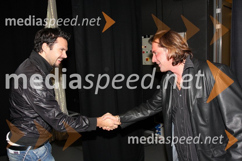 Petar Grašo, hrvaški pevec in Samir Kobler, glasbenikMondeno v Mondu - modna revija