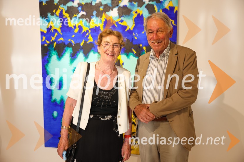  Lenca Tomaževič; Dr. Tomaž TomaževičFranc Novinc, razstava Harmonija barvne uglašenosti, Generali galerija