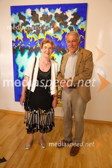  Lenca Tomaževič; Dr. Tomaž TomaževičFranc Novinc, razstava Harmonija barvne uglašenosti, Generali galerija