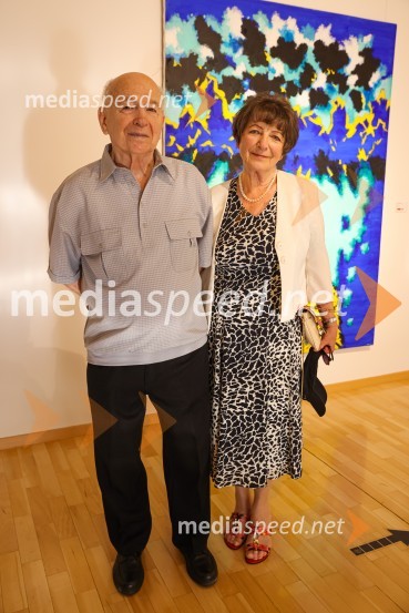  Franc Novinc, umetnik;  Gabrijela DemšarFranc Novinc, razstava Harmonija barvne uglašenosti, Generali galerija