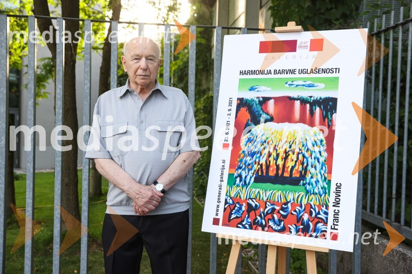  Franc Novinc, umetnikFranc Novinc, razstava Harmonija barvne uglašenosti, Generali galerija