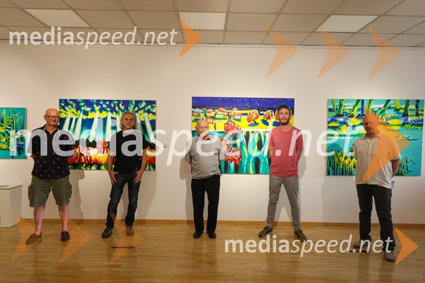  Janez Vlachy, fotograf in umetnik;  Jurij  Kalan, umetnik;  Franc Novinc, umetnik;  Uroš Weinberger, umetnik;  Marko  Tušek, umetnikFranc Novinc, razstava Harmonija barvne uglašenosti, Generali galerija